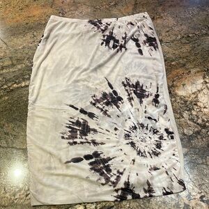 Iris Mesh Black Brown and Cream Pencil Skirt